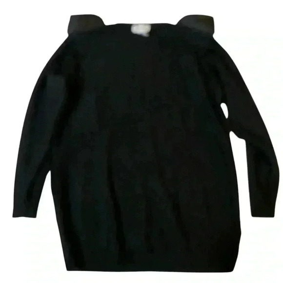 VGT 80s 90s ALFRED DUNNER Women's Preppy Sweater Black Gold Sequins Argyle L - Picture 7 of 10